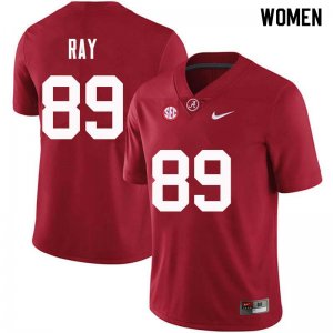 NCAA Women's Alabama Crimson Tide #89 LaBryan Ray Stitched College Nike Authentic Crimson Football Jersey QH17C28FU